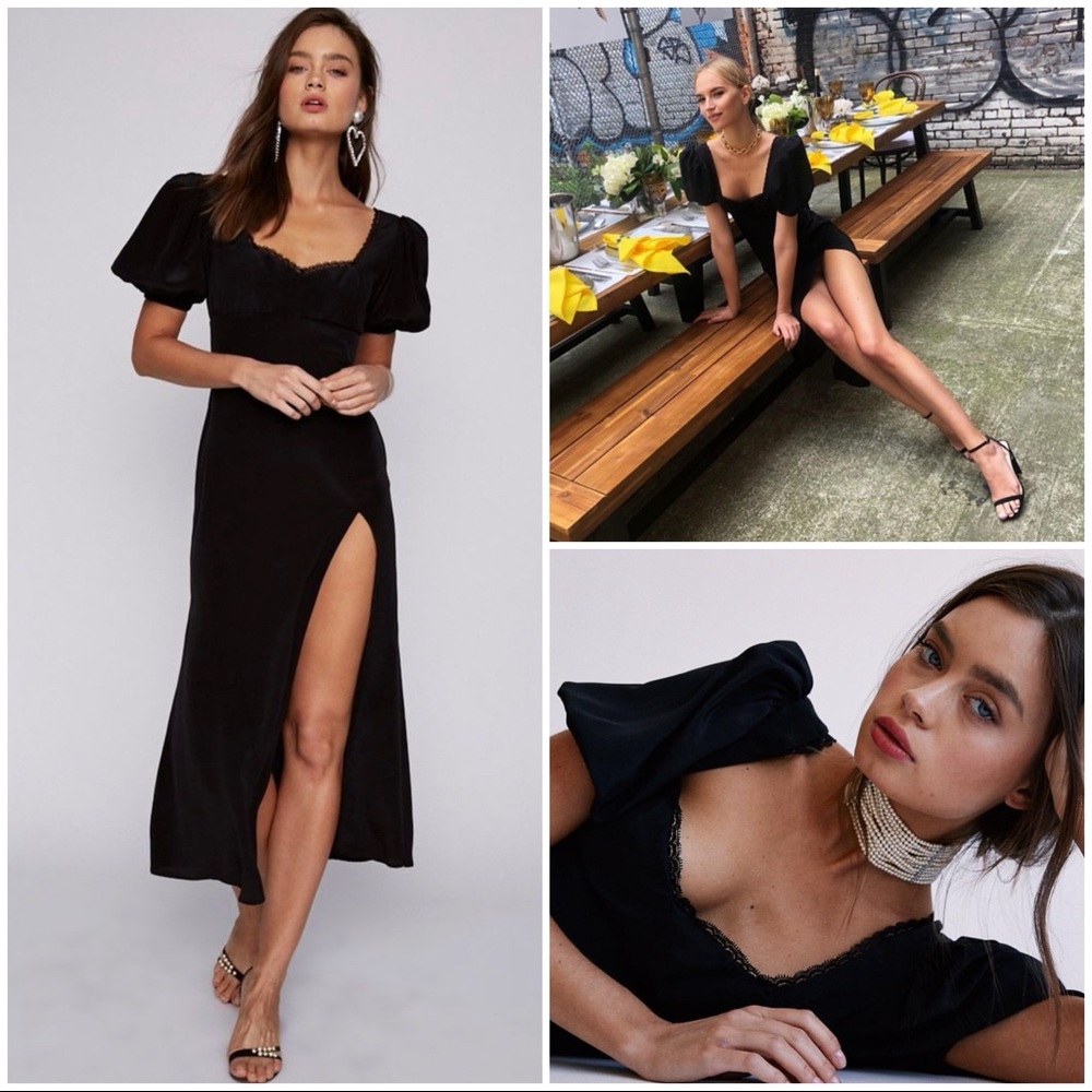 RARE STONE COLD FOX BECKHAM DRESS REFORMATION LINE BY K FOR LOVE LEMONS NANUSHKA